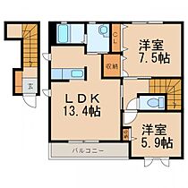 ＭＡＳＴ ＣＯＵＲＴ鳴神  ｜ 和歌山県和歌山市鳴神（賃貸アパート2LDK・2階・65.90㎡） その2