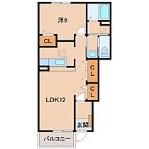 シャン・ド・フルールII  ｜ 和歌山県橋本市橋谷（賃貸アパート1LDK・1階・45.72㎡） その2