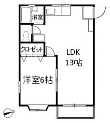 メゾン・ド・セーヌ 1LDKの間取図画像