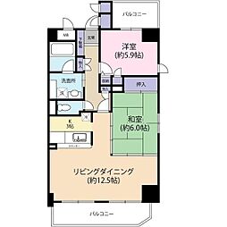 ル・ヴィラージュ 2LDKの間取図画像