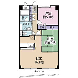 ル・ヴィラージュ 2LDKの間取図画像