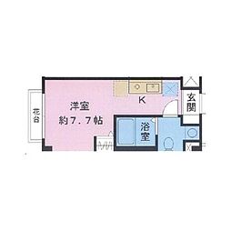 エミネックス新都心4 ワンルームの間取図画像