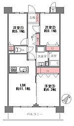 リバーサイドコープ出来島 3LDKの間取図画像