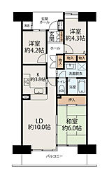 モアレ横浜富士見町 3LDKの間取図画像