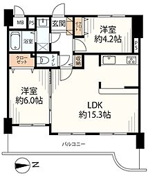 ダイアパレス新横浜北 2LDKの間取図画像