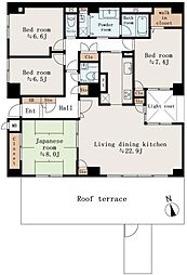 コスモ上大岡サニーウイングB棟 4LDKの間取図画像
