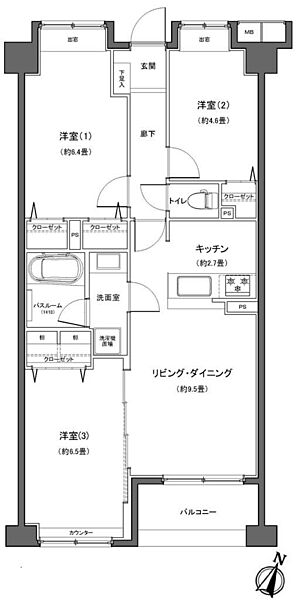 間取りを拡大表示