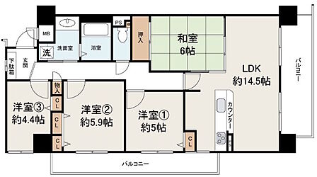【間取図】◆全居室収納あり!豊富な収納スペースで住空間がスッキリして快適に過ごせそうですね♪◆「アリオ鳳」まで徒歩約5分!
