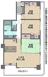ダイアパレス浜寺諏訪森 3LDKの間取図画像