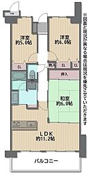 東急ドエルアルス泉北深井 3LDKの間取図画像