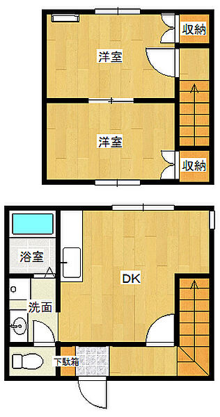 パープル J｜鳥取県米子市灘町2丁目(賃貸アパート2DK・1階・48.03㎡)の写真 その2