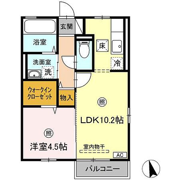 リバーポートSei 101｜鳥取県米子市東福原7丁目(賃貸アパート1LDK・1階・40.29㎡)の写真 その2