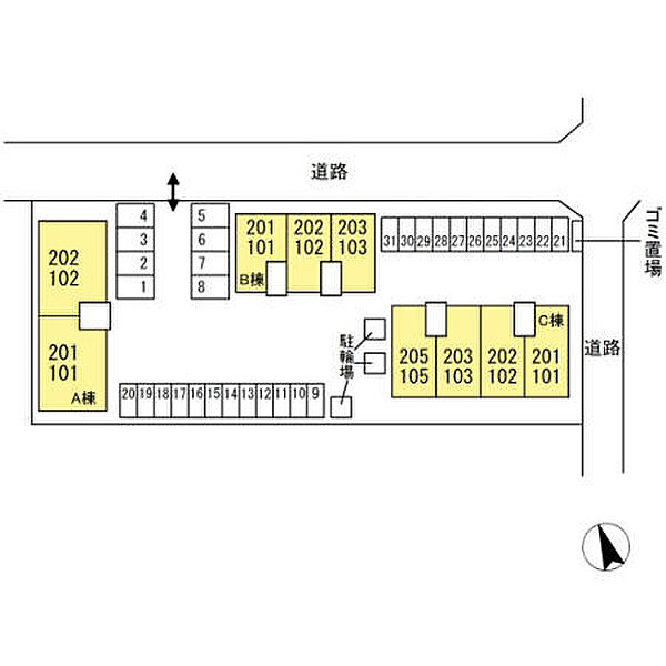 ガーデンスクエア　Ｂ棟 103｜鳥取県米子市米原8丁目(賃貸アパート2LDK・2階・50.32㎡)の写真 その17
