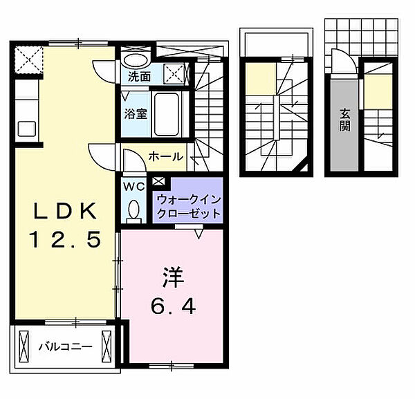 センターポイントI 303｜鳥取県米子市旗ヶ崎7丁目(賃貸アパート1LDK・3階・54.16㎡)の写真 その2