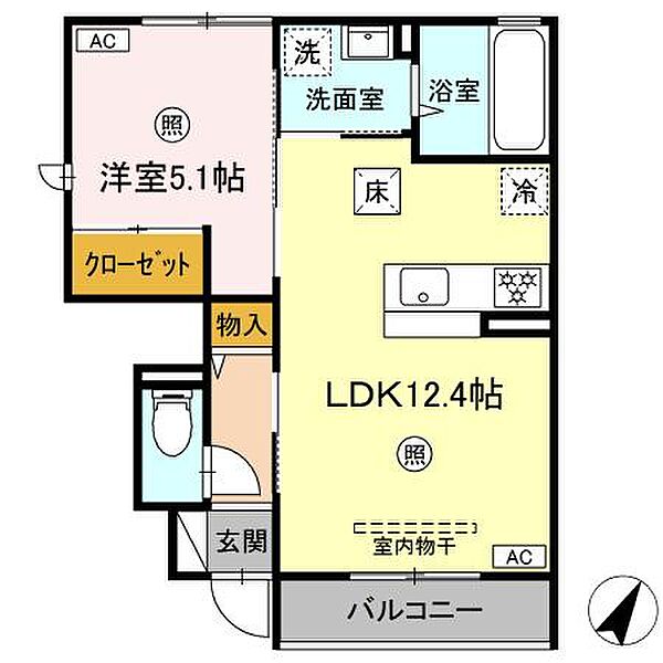 シェソワ（Chez soi） 101｜鳥取県米子市上後藤1丁目(賃貸アパート1LDK・1階・42.27㎡)の写真 その2