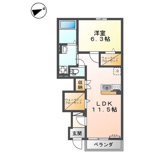 （仮）フレアマンションIII 102｜鳥取県米子市西福原8丁目(賃貸アパート1LDK・1階・46.00㎡)の写真 その2