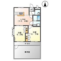 リビュール 107 ｜ 鳥取県米子市観音寺新町4丁目（賃貸アパート2LDK・1階・51.66㎡） その2