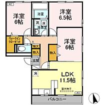 ラブラドールII 203 ｜ 鳥取県米子市皆生4丁目1-6（賃貸アパート3LDK・2階・70.49㎡） その2