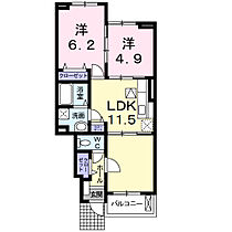 ルミエールＣ 102 ｜ 鳥取県西伯郡伯耆町吉長86-1（賃貸アパート2LDK・1階・51.23㎡） その2