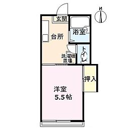 フレグランスM 1Kの間取図画像