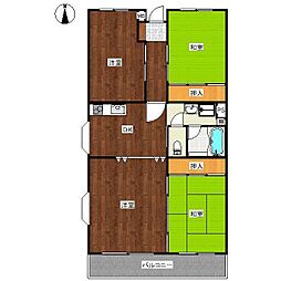 マンション川口 4DKの間取図画像