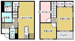 nyans浜佐田B 2LDKの間取図画像