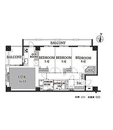 サンウッド文京開運坂上 3LDKの間取図画像