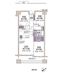 アクシアガーデン南砂 3LDKの間取図画像