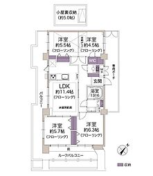 ドラゴンマンション西船橋壱番館 4LDKの間取図画像