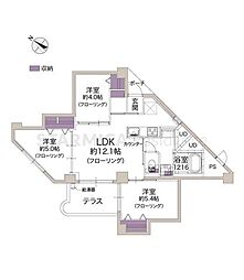 武蔵野グリーンタウンE棟 3LDKの間取図画像