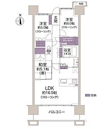 ヴェレーナ王子 3LDKの間取図画像