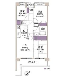 ディアパーク西船橋 3LDKの間取図画像
