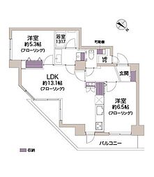 ラポール本蓮沼駅前 2LDKの間取図画像
