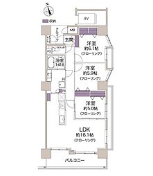 クレアシティ所沢 3LDKの間取図画像
