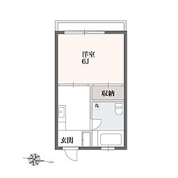 ロジュモン富貴 1Kの間取図画像