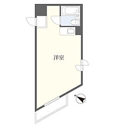 日興パレス南平台アヅマ ワンルームの間取図画像