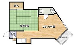 南紀ヴィラ・すさみ 1DKの間取図画像