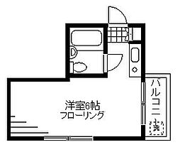 メゾン・ド・ラシーヌ ワンルームの間取図画像
