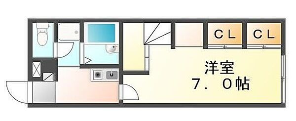 香川県高松市新北町(賃貸アパート1K・2階・23.18㎡)の写真 その4