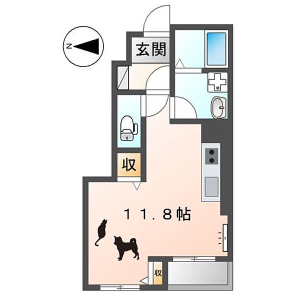 リンバ ｜香川県高松市高松町(賃貸アパート1R・1階・32.72㎡)の写真 その4