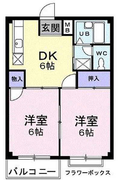 香川県丸亀市田村町(賃貸アパート2DK・2階・39.74㎡)の写真 その3