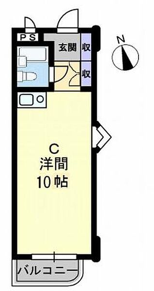 香川県高松市西宝町１丁目(賃貸マンション1R・4階・23.00㎡)の写真 その4