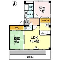 香川県高松市花ノ宮町２丁目（賃貸マンション2LDK・1階・57.96㎡） その2