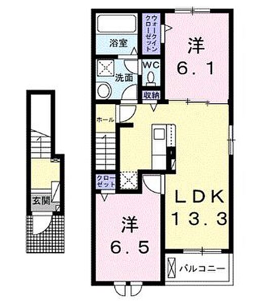 香川県高松市郷東町(賃貸アパート2LDK・2階・59.55㎡)の写真 その2