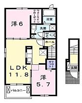 香川県丸亀市原田町（賃貸アパート2LDK・2階・56.68㎡） その2