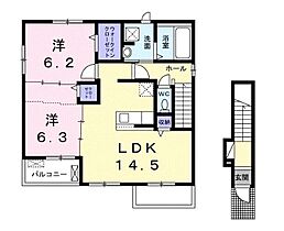 香川県東かがわ市松原（賃貸アパート2LDK・2階・65.36㎡） その2