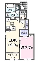 香川県高松市多肥下町（賃貸アパート1LDK・1階・50.14㎡） その2