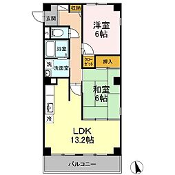高松琴平電気鉄道琴平線 太田駅 徒歩9分の賃貸アパート 2階2LDKの間取り