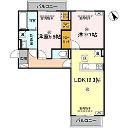 間取図画像 2LDK