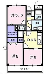 JR予讃線 宇多津駅 徒歩10分の賃貸マンション 4階3DKの間取り